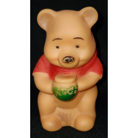 Disney WINNIE THE POOH Bear rubber squeak toy Sears Roebuck #29-15916 VINTAGE - Picture 2 of 10